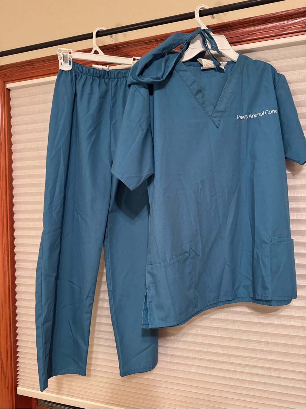 Kids Vet Costume, Teal Scrub Set - Top & Pants with cap